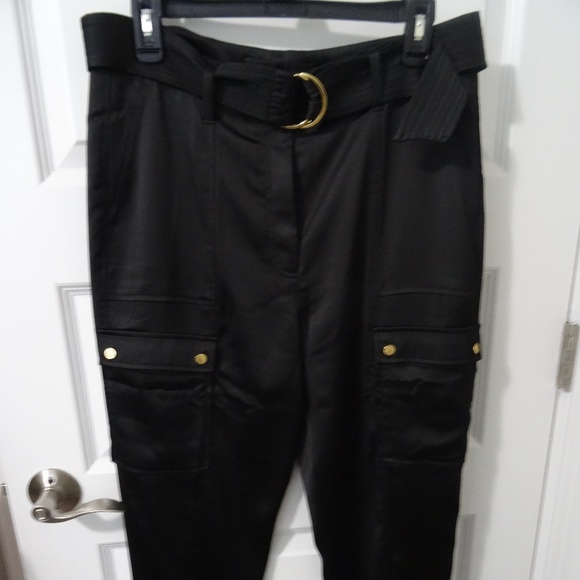 WHBM‎ White House Black Market Belted Tapered Ankle Cargo Pants 8 - Picture 2 of 5